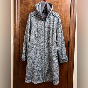 Long gray TORRID flare coat.